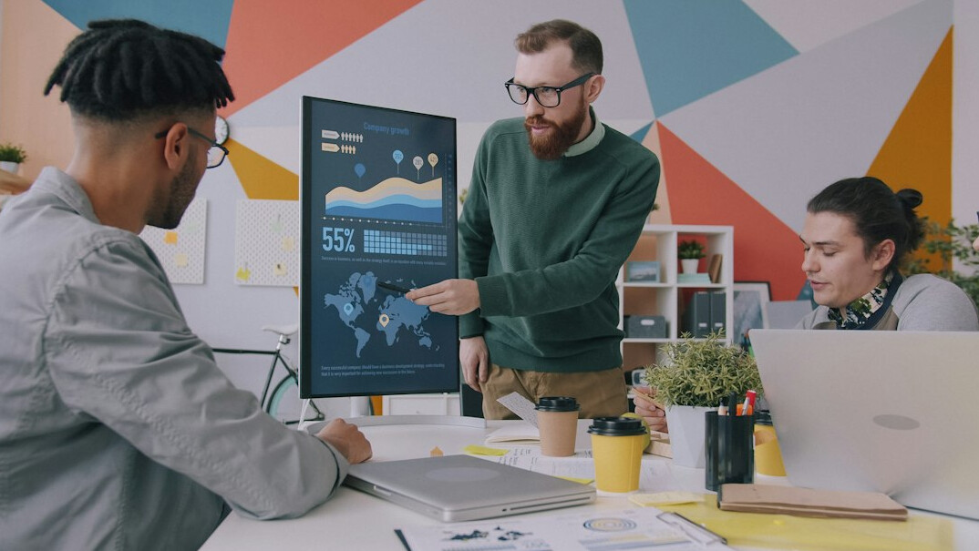 futuristic business presentation