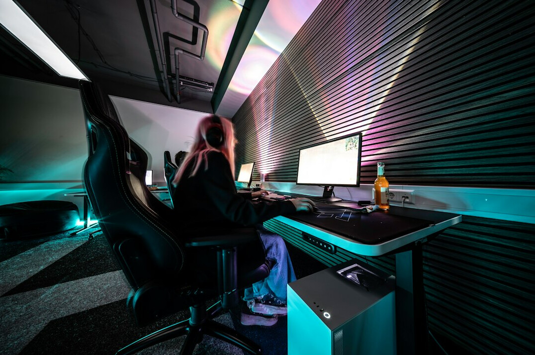 futuristic office setup